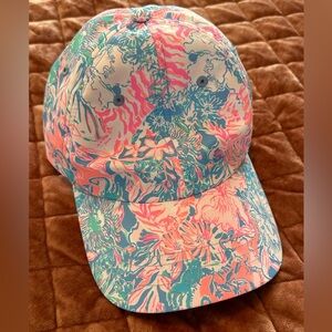 Lilly Pulitzer Pink and Blue Floral Hat